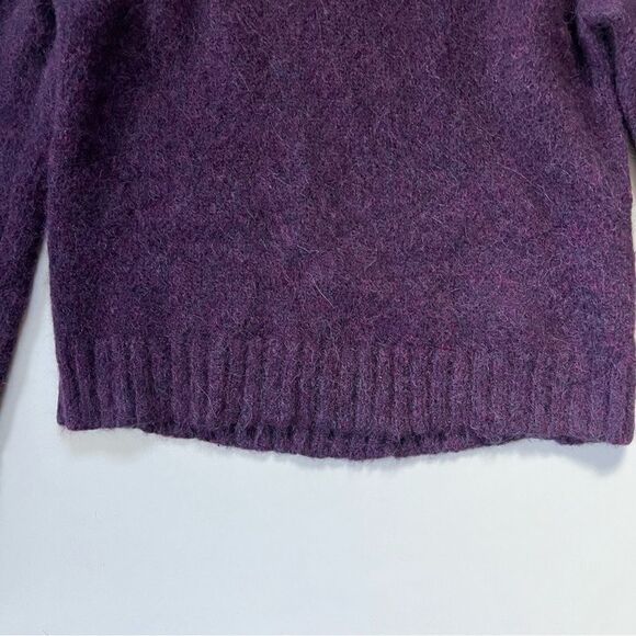 PACAS Purple Alpaca Blend Vneck Sweater Large - Picture 4 of 10